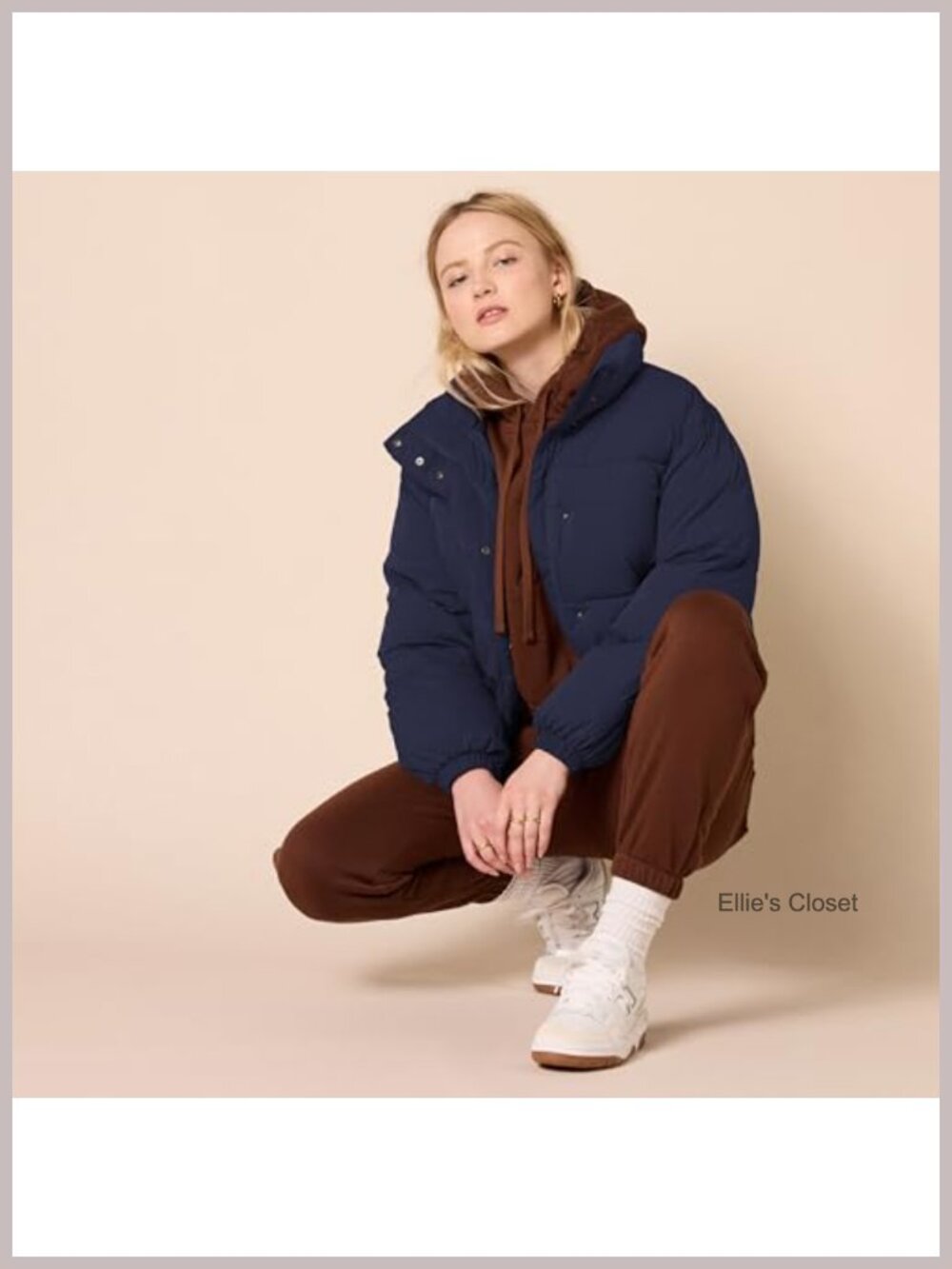 Women's Cropped Full-Zip Puffer Jacket Quilted Matte Sherpa Fleece Snaps - Picture 3 of 6